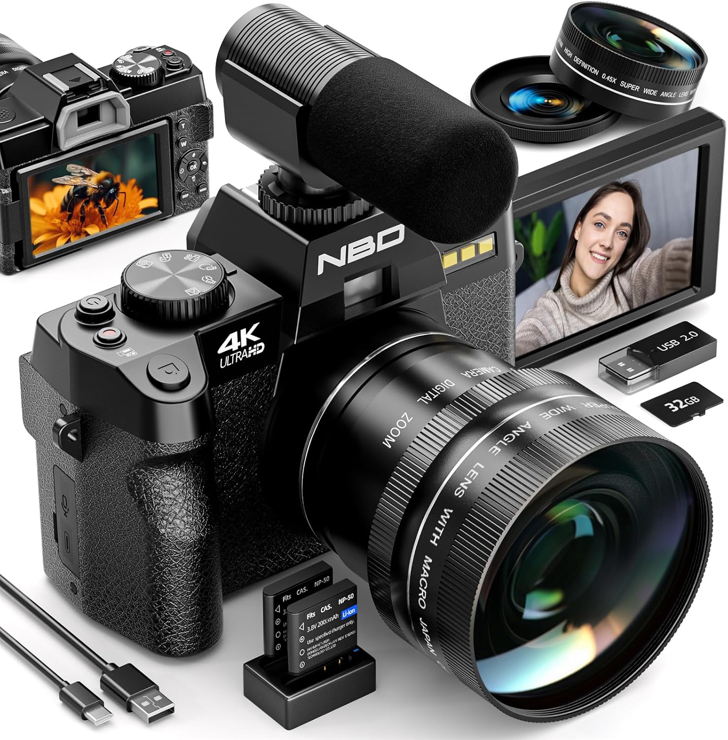 Canon Camera Eos R50 - NBD 4K digitale camera's voor fotografie,