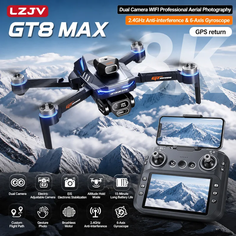 GT8 Max Opvouwbare Drone 8K HD - Drone Camera Night Vision recensie en prijs